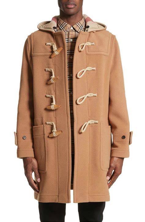 burberry duffle wool coat men's|burberry camel wool coat men's.